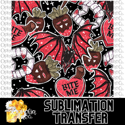 Vampire Bite Me - Sublimation Transfer