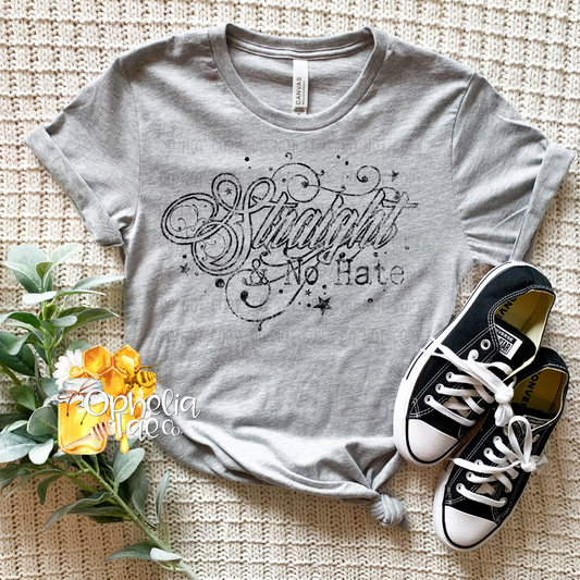 Single Color Straight No Hate T-Shirt