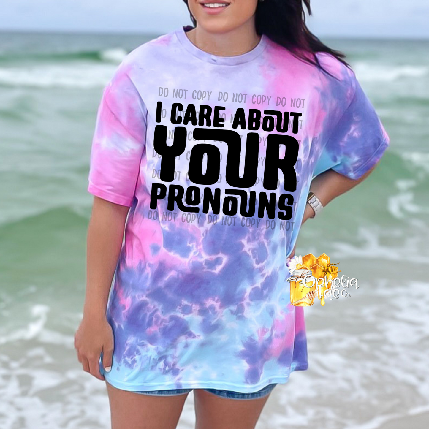 Single Color I Care About Your Pronouns T-Shirt