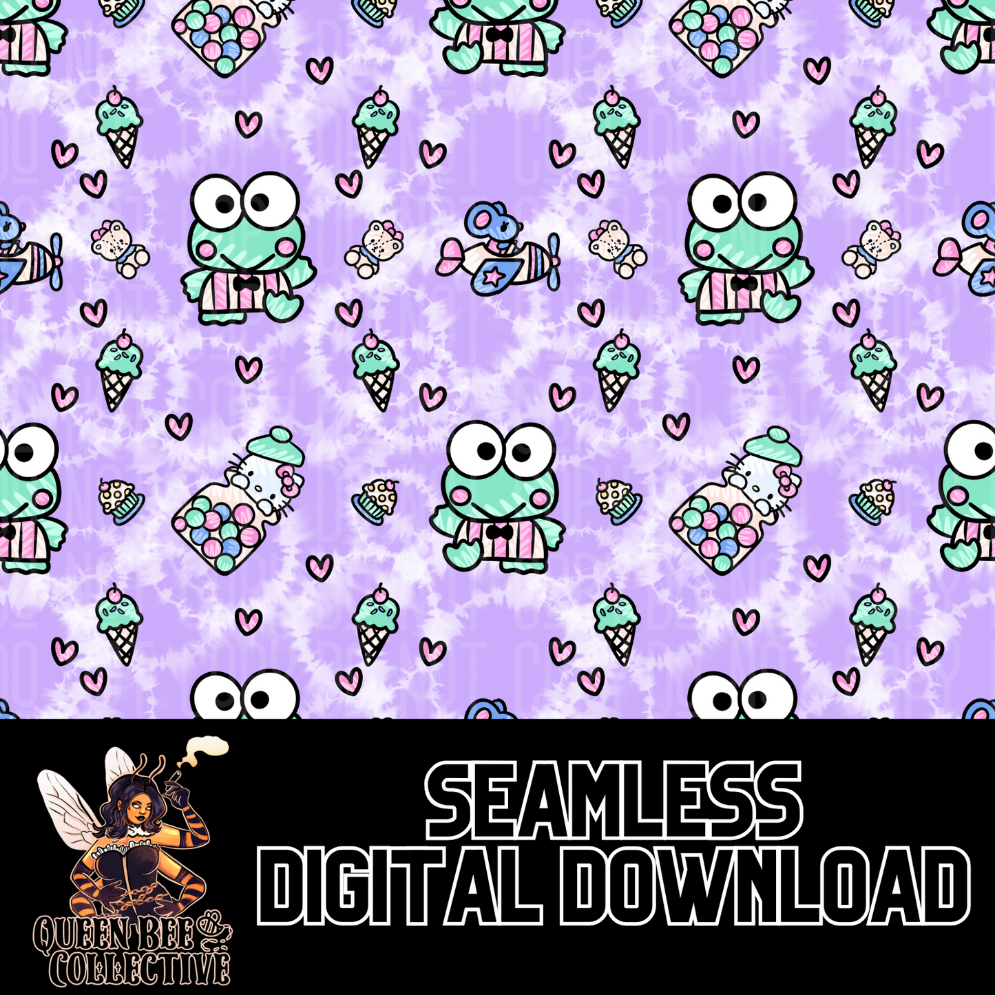 Frog & Kitty Vibes Digital Download | Seamless