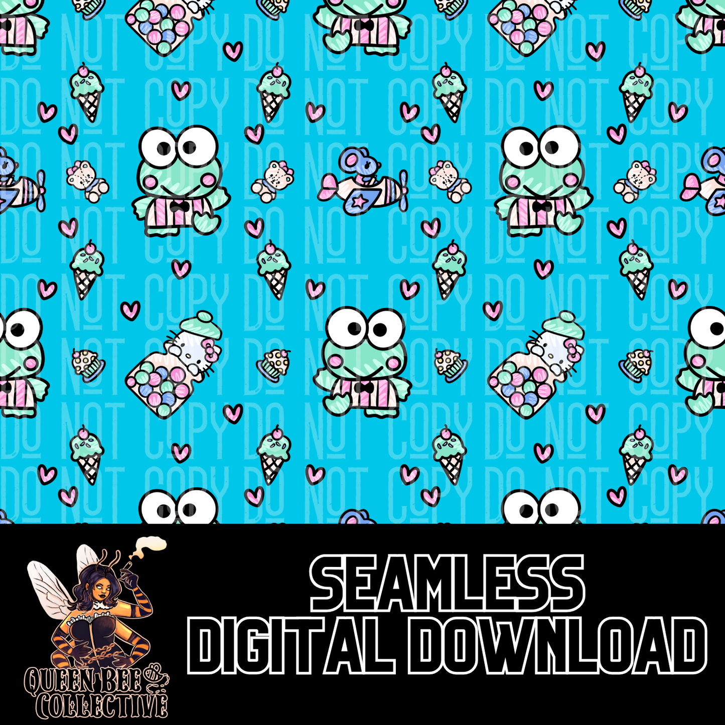 Frog & Kitty Vibes Digital Download | Seamless