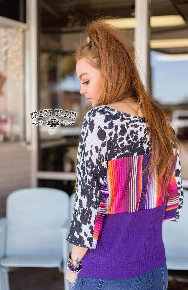 Crazy Train - Plum Punchy Pullover
